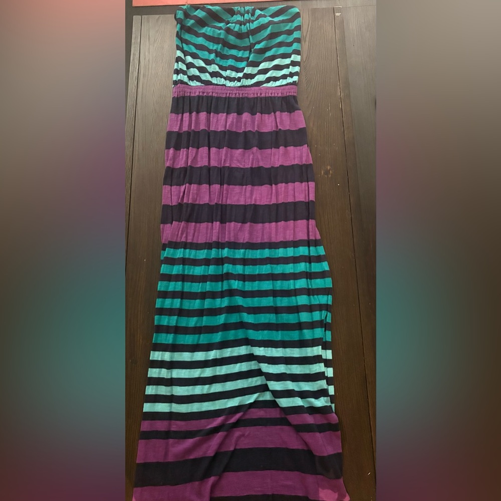 Express striped maxi dress